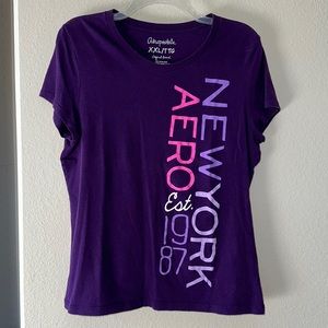 AéRopostale T-shirt original blend. Size XXL. Color: deep purple.